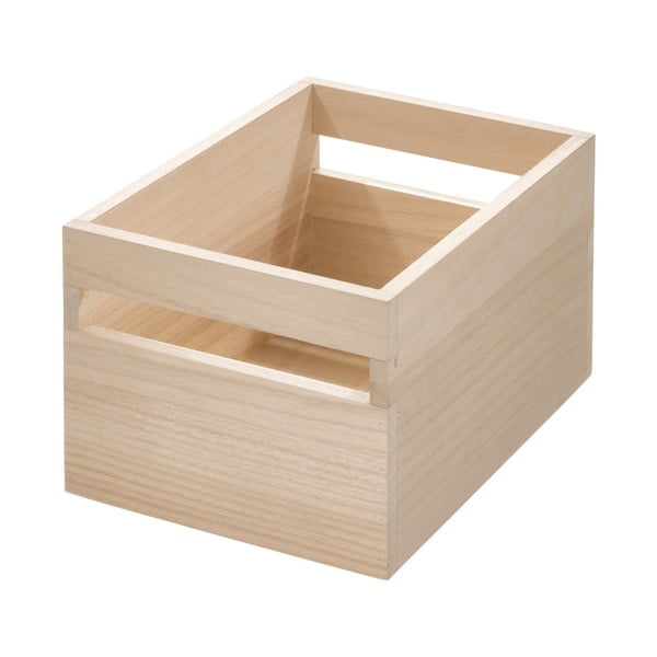 Dėžutė iš paulovnijos medienos iDesign Eco Handled, 19 x 25,4 cm