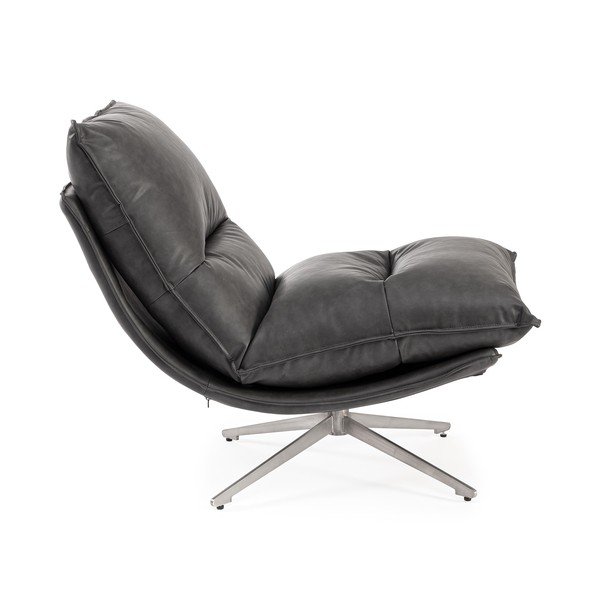 Tamsiai pilkos spalvos krėslas su sandėliavimo dėže iš dirbtinės odos Alanez – Bizzotto-image-3