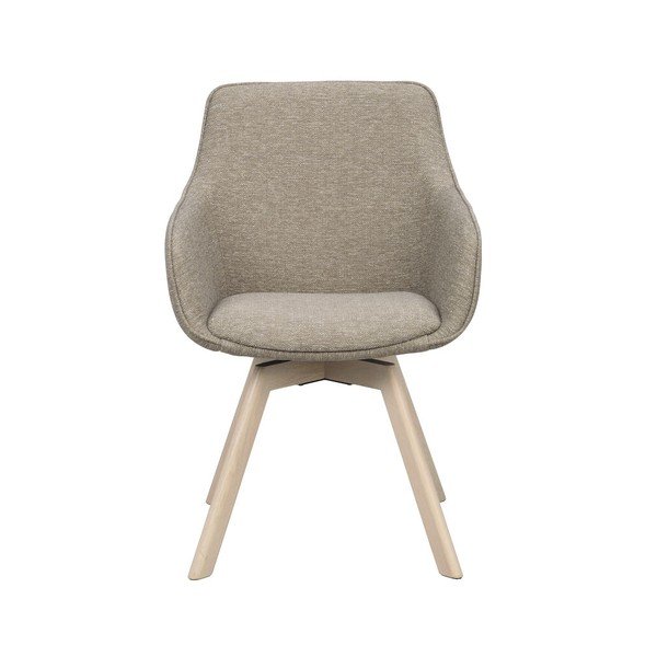 Smėlio spalvos iš audinio valgomojo kėdžių komplektas 2 vnt. Alison – Rowico-image-2