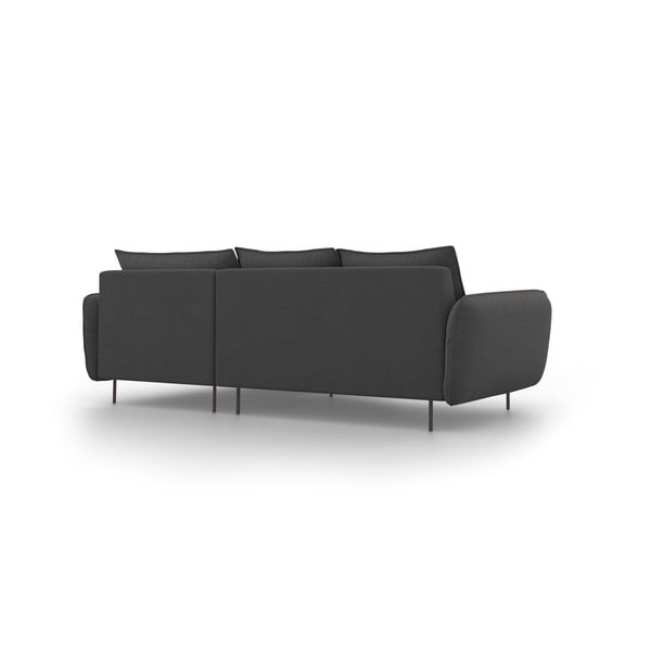 Tamsiai pilkos spalvos kampinė sofa Cosmopolitan Design Vienna, kampas dešinėje-image-4