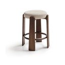 Smėlio spalvos/tamsios natūralios spalvos iš uosio masyvo baro taburetė (sėdynės aukštis 65 cm) Granite – Kave Home