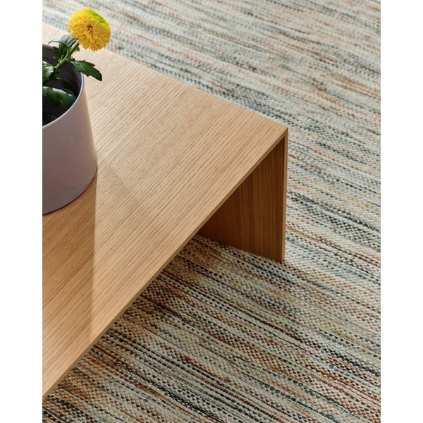 Šviesios natūralios spalvos kavos staliukas iš ąžuolo 70x140 cm Litto – Kave Home-image-3