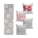 4 kalėdinių pagalvių užvalkalų ir staltiesės rinkinys Minimalist Cushion Covers Snowflakes