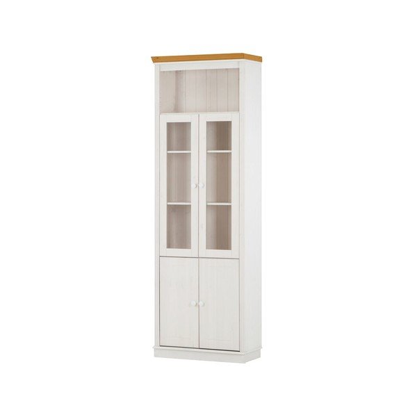Iš pušies masyvo vitrina baltos spalvos 74x223 cm Anita – Støraa-image-2