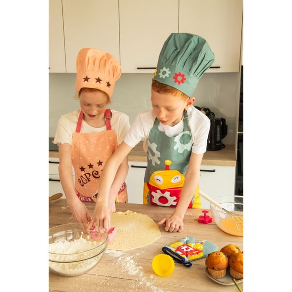 Medvilninis vaikiškas virtuvės rinkinys 4 vnt. Cupcakes - Tiseco Home Studio-image-1