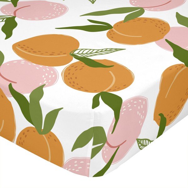 Paklodė oranžinės spalvos/rožinės spalvos su guma 200x200 cm Peach fruits – Aware