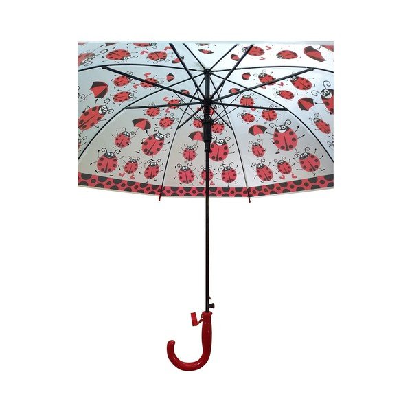Vaikiškas permatomas skėtis su raudonomis detalėmis "Birdcage Ladybird", ⌀ 82 cm-image-2
