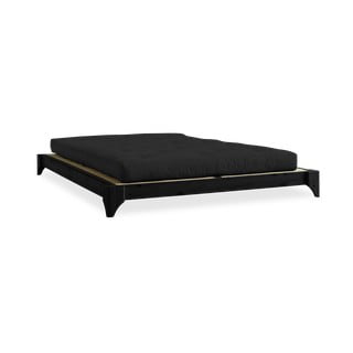 Juodos spalvos pušies medienos lova Karup Design Elan, 180 x 200 cm