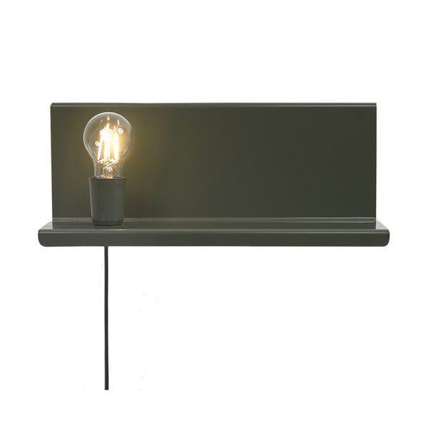 Žalias sieninis šviestuvas su lentyna Homemania Decor Shelfie2-image-2