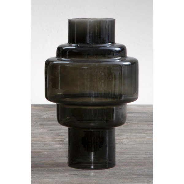 Juodos spalvos iš stiklo  vaza (aukštis 30 cm) Cayden – Premier Housewares-image-4