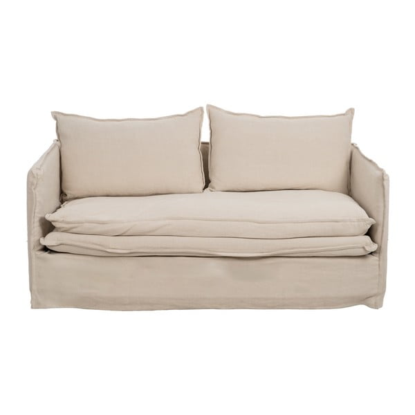 Kreminės spalvos iš lino sofa 180 cm – Ixia
