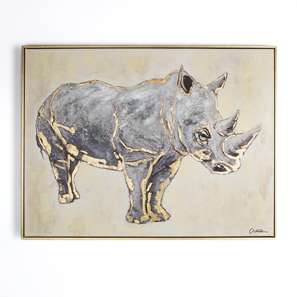 Rankomis tapytas paveikslas Graham & Brown Rhino, 80 x 60 cm