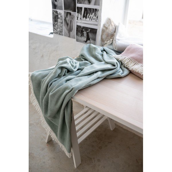 Tamsiai mėlynas medvilninis pledas Euromant Skyline, 140 x 180 cm-image-2