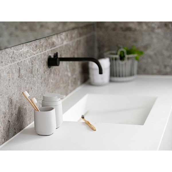 Šviesiai pilkas betoninis puodelis dantų šepetėliams Time - Zone-image-1