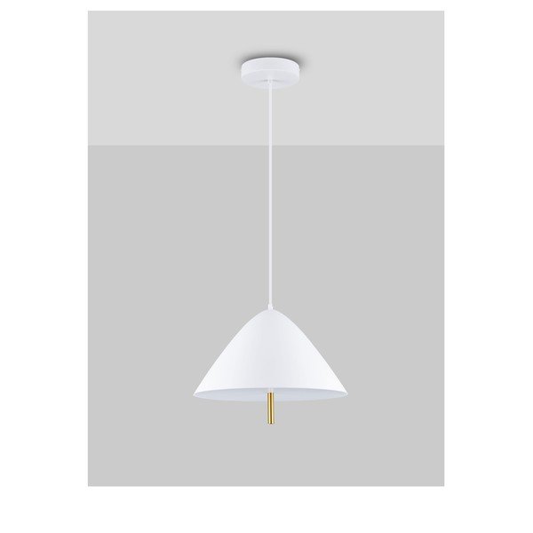 Baltos spalvos iš metalo kabantis šviestuvas LED ø 40 cm su metaliniu gaubtu Oros – Nova Luce-image-3