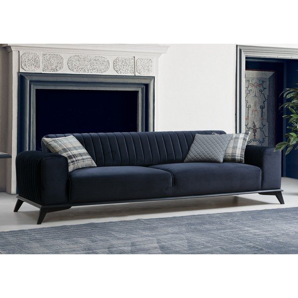 Sofa tamsiai mėlynos spalvos 220 cm Lisa – Balcab Home-image-4