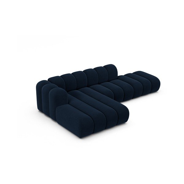 Kampinė sofa tamsiai mėlynos spalvos (su kairiuoju kampu) Lupine – Micadoni Home-image-2