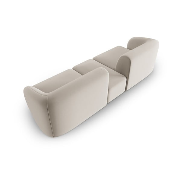 Smėlio spalvos iš velveto sofa 246 cm Paolo – Milo Casa-image-3