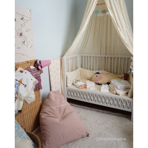 Pilkai rožinės spalvos vaikiškas sėdmaišis Cleo Vintage Nude – Lorena Canals-image-1