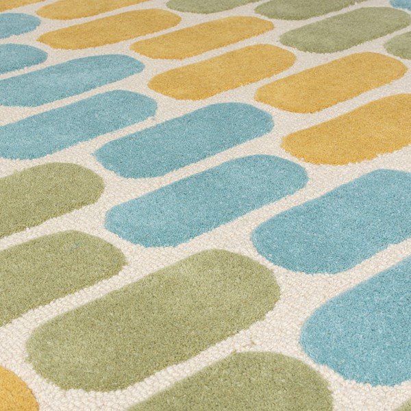 Geltonos ir žalios spalvos vilnonis kilimas Flair Rugs Fossil, 160 x 230 cm-image-2