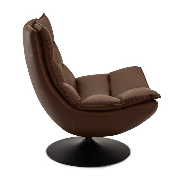 Krėslas iš odos tamsiai rudos spalvos Miami – Furnhouse-image-3