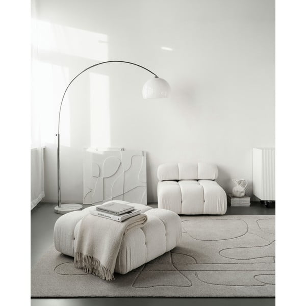 Iš vilnos kilimas šviesiai pilkos spalvos 133x190 cm Morphic – Agnella-image-1