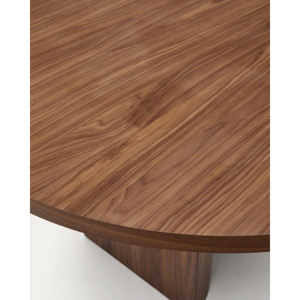 Apvalios formos valgomojo stalas rudos spalvos iš riešutmedžio ø 150 cm Nealy – Kave Home-image-4