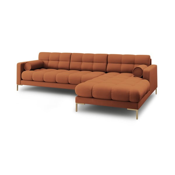 Kampinė sofa raudonos plytų spalvos (su dešiniuoju kampu) Bali – Cosmopolitan Design-image-4