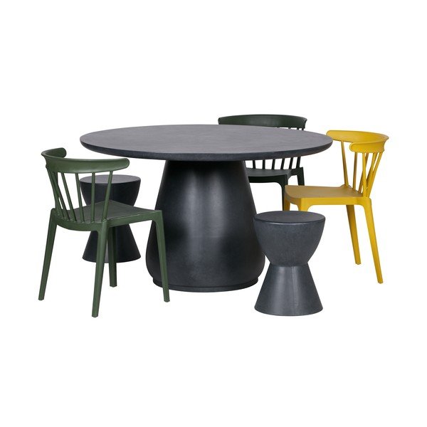 Žlutá jídelní židle vhodná do interiéru i exteriéru WOOOD Bliss-image-3