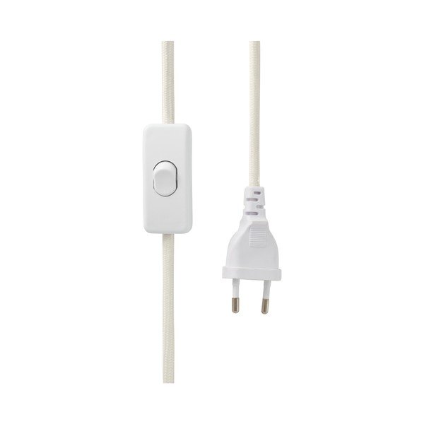 Kreminės spalvos iš tekstilės stalinis šviestuvas (aukštis 46 cm) Fay – Ellos Home-image-4