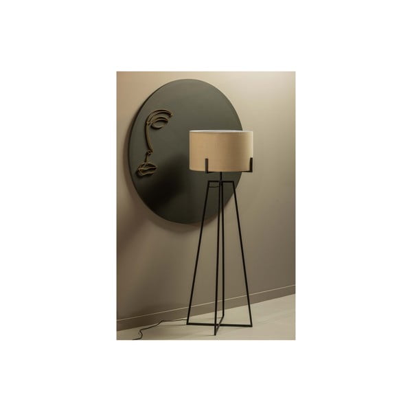 Pastatomas šviestuvas smėlio spalvos (aukštis 160 cm) su tekstiliniu gaubtu Holly – WOOOD-image-3