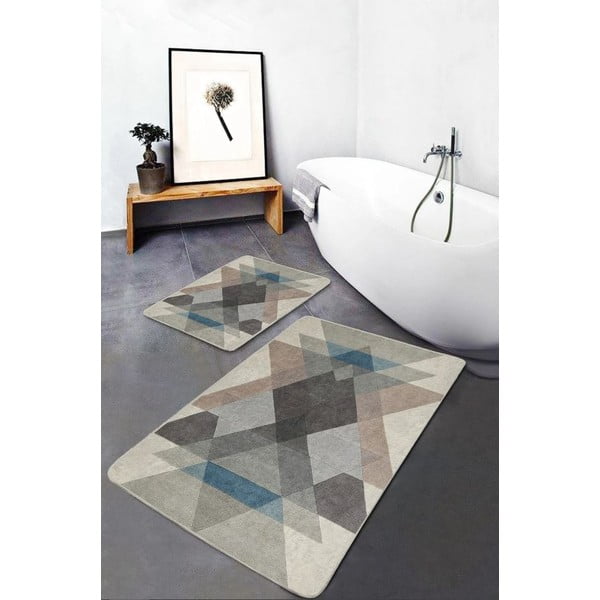 Iš velveto vonios kilimėliai 2 vnt. 60x100 cm – Mila Home-image-1