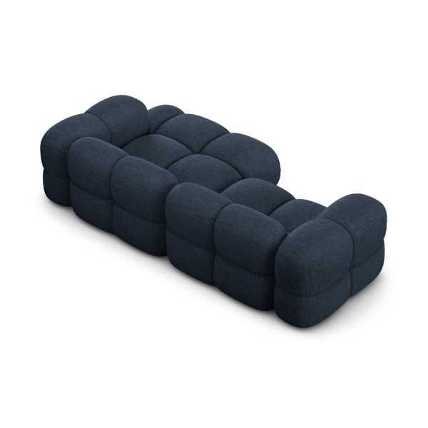 Tamsiai mėlynos spalvos kampinė sofa (su dešiniuoju kampu/su gultu) Loretto – Cosmopolitan Design-image-4