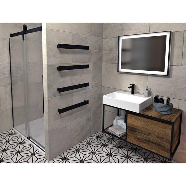 Sieninis rankšluosčio laikiklis matinės juodos spalvos Patron – Sapho-image-1