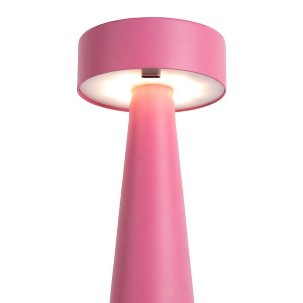 Tamsiai rožinės spalvos stalinis šviestuvas LED (aukštis 16,5 cm) Mini LED Ring – Leitmotiv-image-2