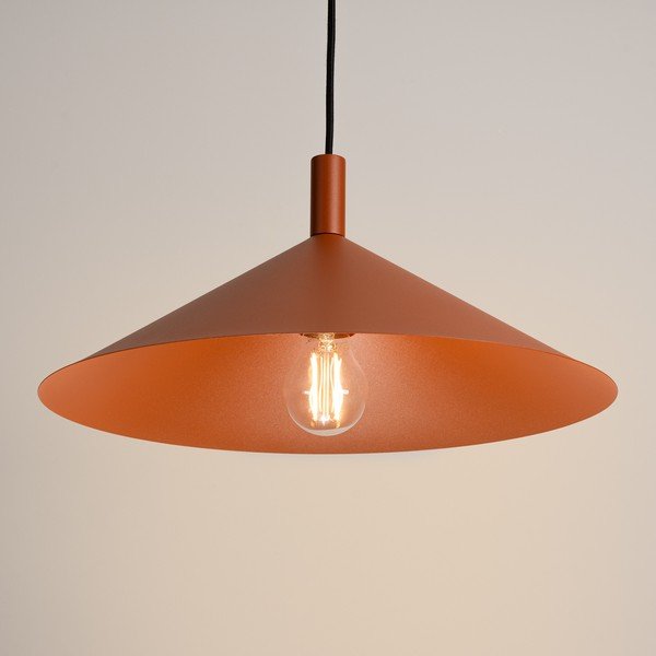 Raudonos plytų spalvos iš plieno kabantis šviestuvas ø 40 cm Zylo – Sollux-image-1