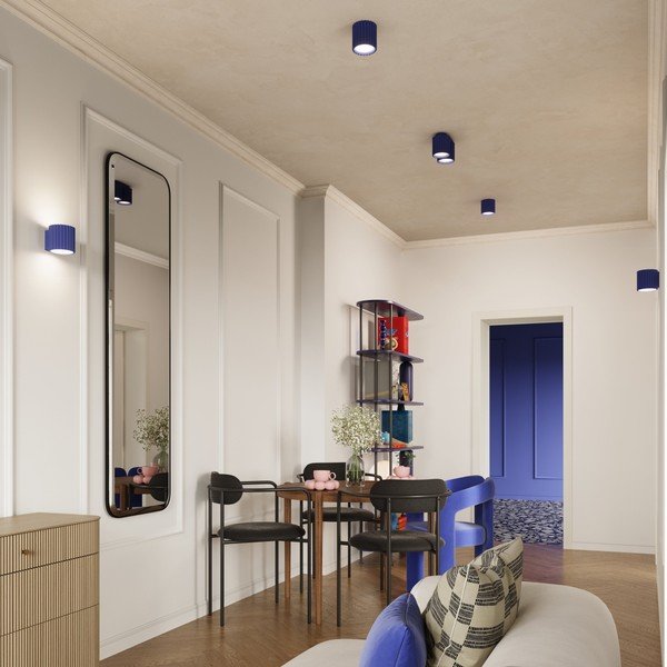 Mėlynos spalvos sieninė lempa ø 10 cm Zora – Sollux-image-4