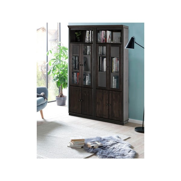 Iš pušies masyvo vitrina rudos spalvos 148x223 cm Anita – Støraa-image-3