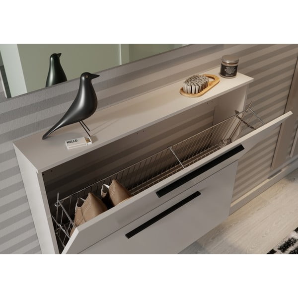 Smėlio pilkos spalvos pakabinama batų lentyna Utah - Germania-image-1