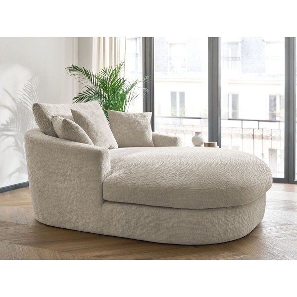 Smėlio spalvos krėslas iš šenilinio audinio Belem – Bobochic Paris-image-1