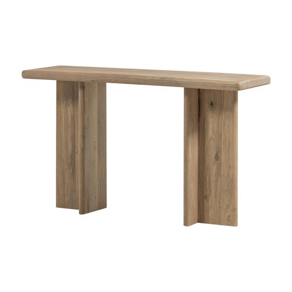 Šviesios natūralios spalvos iš mango masyvo konsolinis staliukas 40x80 cm Ato – WOOOD-image-2