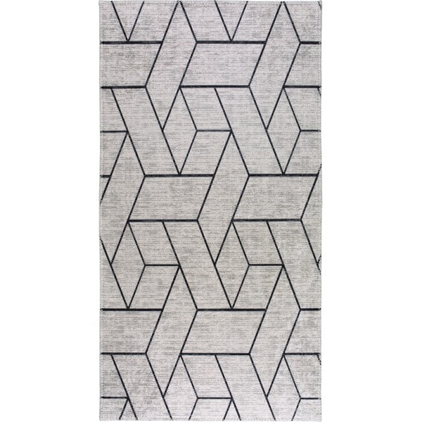 Šviesiai pilkas plaunamas kilimas 80x150 cm - Vitaus