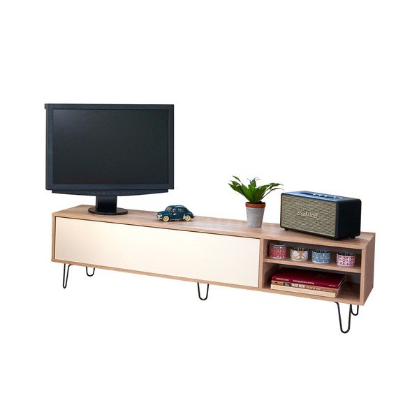Baltas TV staliukas TemaHome Aero-image-4