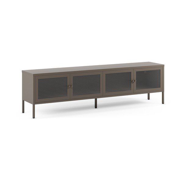 Pilkos spalvos iš metalo TV spintelė 160x50x35 cm Layna – Marckeric-image-2