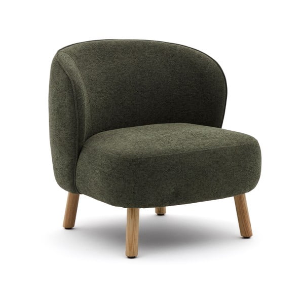 Žalios spalvos iš šenilinio audinio krėslas Ulit – Kave Home