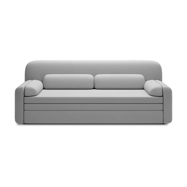Šviesiai pilkos spalvos iš velveto sulankstoma/su sandėliavimo vieta sofa 236 cm Elioss – ELTAP