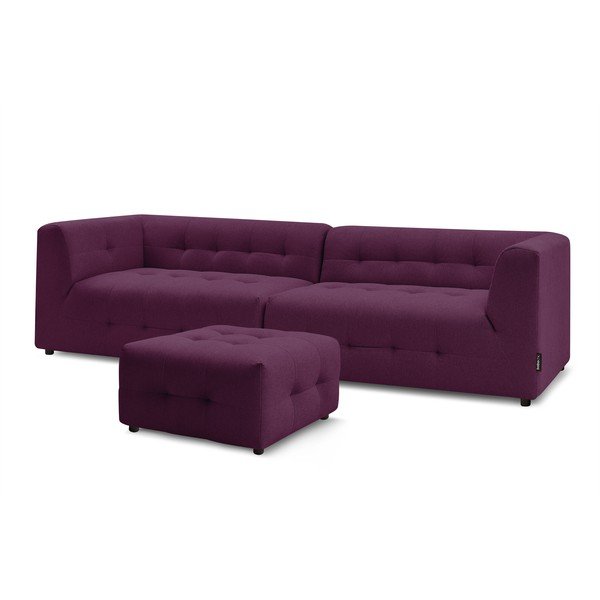 Tamsiai violetinė sofa 324 cm Kleber - Bobochic Paris-image-3