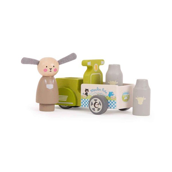 Medinis žaislas Milk Delivery - Moulin Roty-image-2