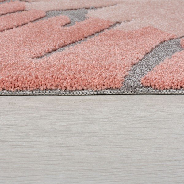 Rožinės ir geltonos spalvos kilimas Flair Rugs Woodgrain, 120 x 170 cm-image-3
