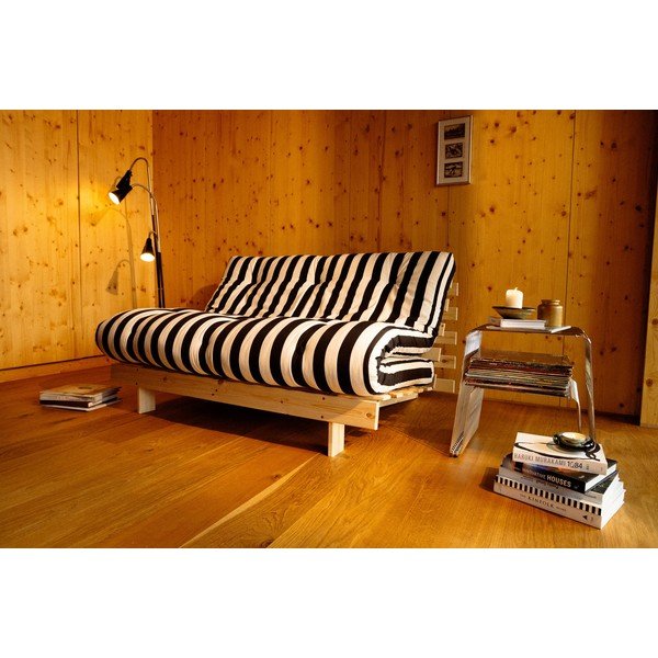 Juodos ir baltos spalvos sulankstoma sofa 140 cm Roots – Karup-image-1